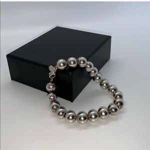 Tiffany & Co sterling silver ball bracelet 8”